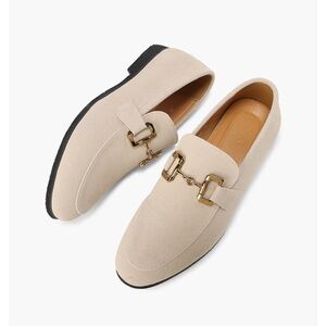 Men's Luxury Gold Horse Bit Slip-On Ivory Loafers US 7 Sz 40 New Old Money